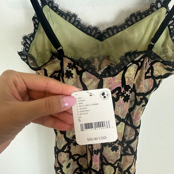 NWT Intimately Free People Lace & Bows Mini Slip Dress S Coquette Feminine Girly - Picture 9 of 10